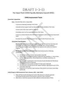 DRAFT 1-3-13 For input from CHHS Faculty Advisory Council (FAC)