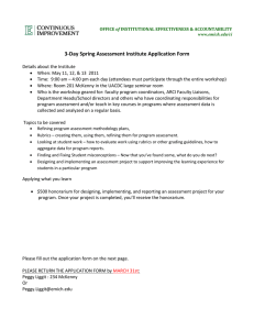   3‐Day Spring Assessment Institute Application Form 