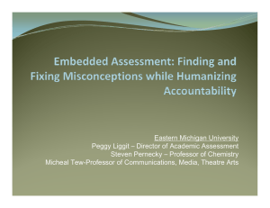 Eastern Michigan University Peggy Liggit – Director of Academic Assessment