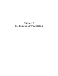 Category 5: Leading and Communicating