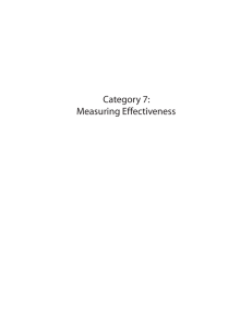 Category 7: Measuring Effectiveness