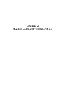 Category 9: Building Collaborative Relationships