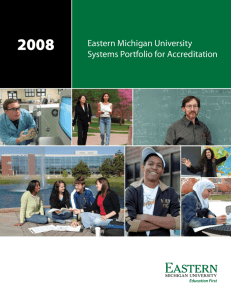2008 Eastern Michigan University Systems Portfolio for Accreditation