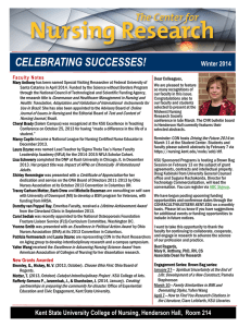 CELEBRATING SUCCESSES!  Winter 2014 Faculty Notes