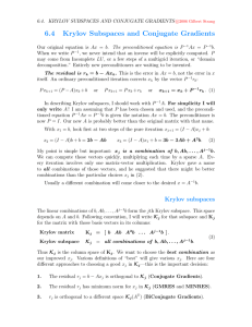 6.4  Krylov  Subspaces  and  Conjugate ...