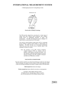 ORC INTERNATIONAL MEASUREMENT SYSTEM