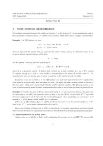 1 Value Function Approximation