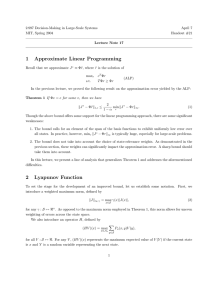 1  Approximate  Linear  Programming