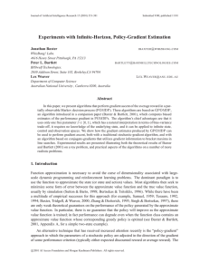 Experiments with Infinite-Horizon, Policy-Gradient Estimation Jonathan Baxter @ .