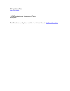 14.74 Foundations of Development Policy
