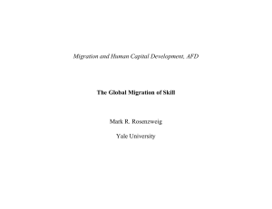 Migration and Human Capital Development, AFD The Global Migration of Skill