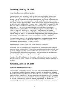 Saturday, January 23, 2010 regarding discovery and information.