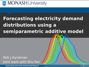 Forecasting electricity demand distributions using a semiparametric additive model Rob J Hyndman