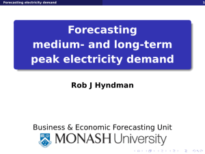 Forecasting medium- and long-term peak electricity demand Rob J Hyndman