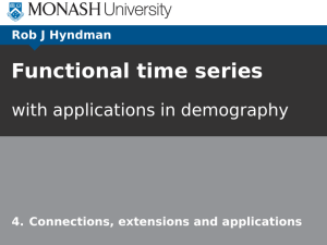 Functional time series with applications in demography Rob J Hyndman