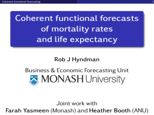 Coherent functional forecasts of mortality rates and life expectancy