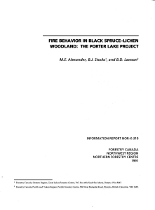 FIRE BEHAVIOR  IN  BLACK SPRUCE-LICHEN Alexander, Stocks', and