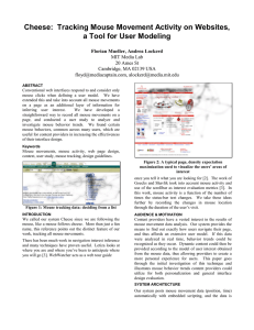 Cheese:  Tracking Mouse Movement Activity on Websites, MIT Media Lab