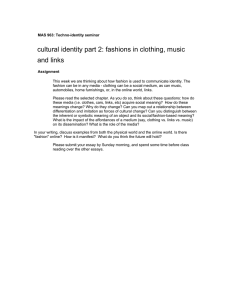 cultural identity part 2: fashions in clothing, music and links