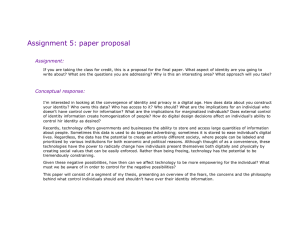 Assignment 5: paper proposal Assignment: