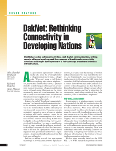 DakNet: Rethinking Connectivity in Developing Nations
