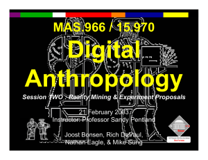 Digital Anthropology MAS.966 / 15.970