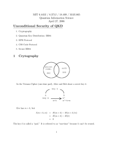 Unconditional  Security  of  QKD