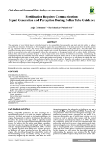 Fertilization Requires Communication: Signal Generation and Perception During Pollen Tube Guidance