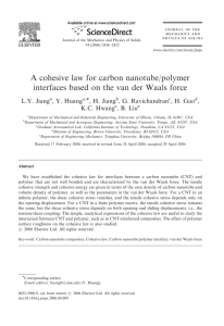 A cohesive law for carbon nanotube/polymer ARTICLE IN PRESS L.Y. Jiang