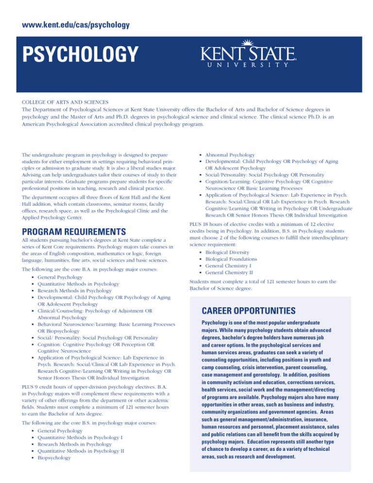 psychology phd kent state