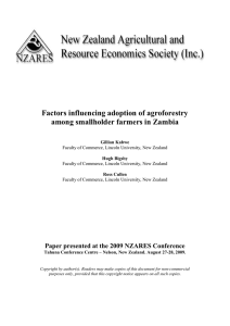 Factors influencing adoption of agroforestry among smallholder farmers in Zambia
