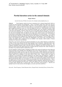 Partial duration series in the annual domain 18