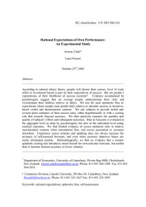 Rational Expectations of Own Performance: An Experimental Study