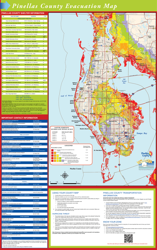 Map Of Florida Evacuation Zones - United States Map