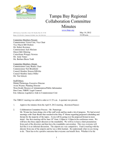 Tampa Bay Regional Collaboration Committee Minutes