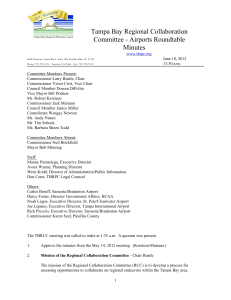 Tampa Bay Regional Collaboration Committee - Airports Roundtable Minutes