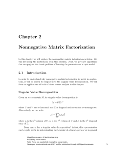 2 Chapter Matrix Factorization Nonnegative