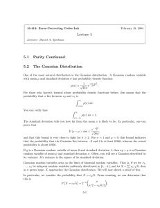 Lecture  5 5.1 Parity  Continued 5.2