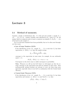 Lecture 3 3.1 Method of moments.