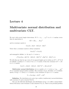 Lecture  4 Multivariate  normal  distribution  and