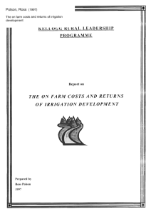 THE  ON FARM  COSTS AND  RETURNS PROGRAMME