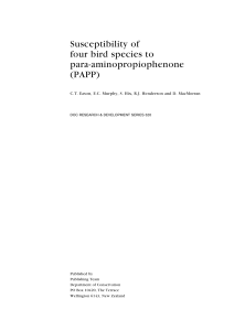 Susceptibility of four bird species to para-aminopropiophenone (PAPP)