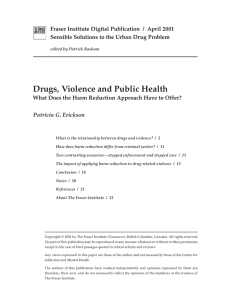 Drugs, Violence and Public Health