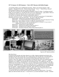 SP 713 January 22, 2010 Summary:  Visit to MIT...