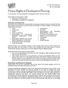 Human Rights &amp; Development Planning D-Lab: Development SP.721 Fall 2009