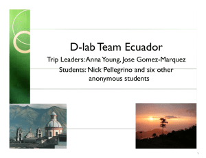 D-lab Team  Ecuador D lab Team  Ecuador