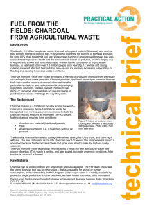 FUEL FROM THE FIELDS: CHARCOAL FROM AGRICULTURAL WASTE Introduction