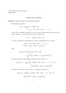 14.462 Advanced Maroeconomics Spring 2003 Problem  Set  2  Solution