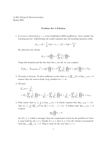 14.462 Advanced Macroeconomics Spring 2004 Problem  Set  4  Solution p