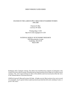 NBER WORKING PAPER SERIES 1980-2000 Francine D. Blau